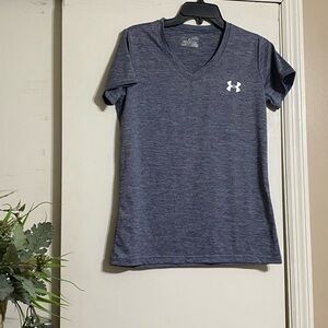 Under Armour Gray Fitted V-Neck T-Shirt